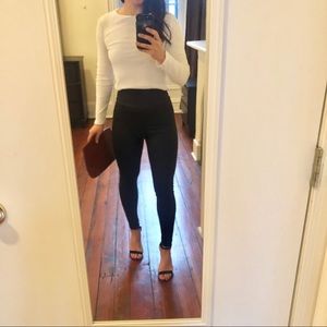 Super High Waist Faux Leather Leggings